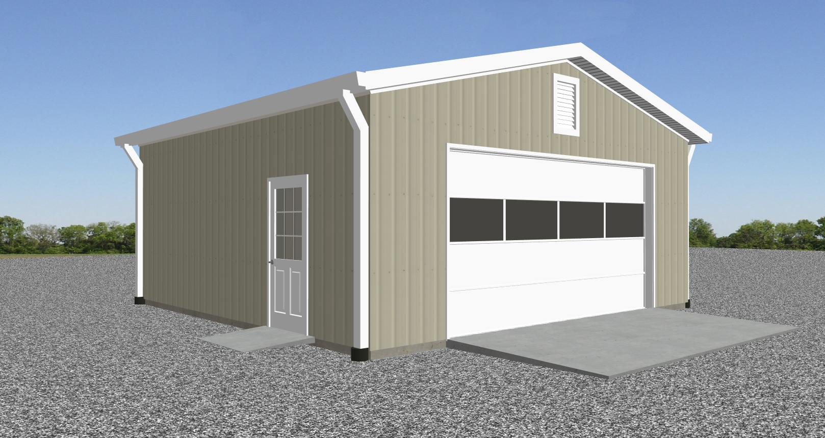 metal building garage by Inco Steel Buildings in Raleigh NC