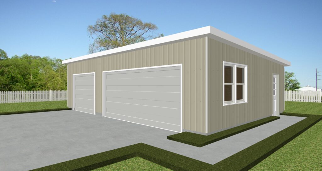 Turnkey Red Iron Steel Metal Garages in Benson North Carolina