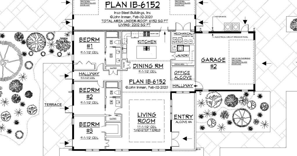 Barndominium Plan IB-6152, Barndominium Home Builder, Raleigh NC | Red Iron Steel Homes