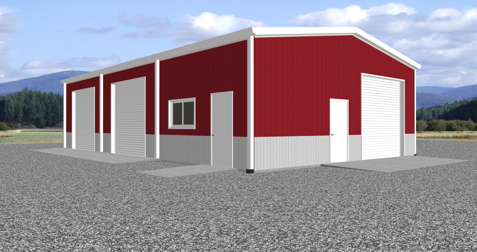 Inco Steel Buildings 43x64 Logistics Shop Architectural Blueprint
